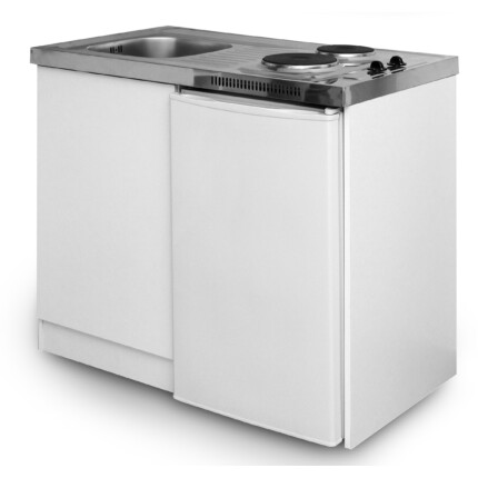 Minikonyha hűtővel, főzőlapos mosogatóval, 100x89x60 cm