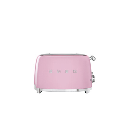 SMEG KENYÉRPIRÍTÓ, retro, 2x2 szeletes, rózsaszín