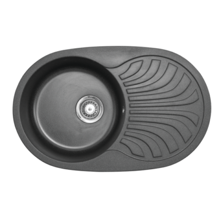 Venera Plus Metalac 129067 Gránit Mosogatótálca - Csepegtetőtálcás, Szemcsés Fekete