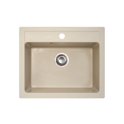 Quadro 60 Metalac 175432 Gránit Mosogatótálca - Extra mély, Egymedencés, Négyzet, Pezsgő