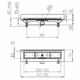LIV 450-W Falsík előtti zuhanyfolyóka 450mm-hosszú