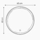 Viva AURA MOON fürdőszoba tükör - érintőkapcsolóval - AMBIENT LED - KEREK - átmérő 65 cm