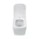 Eros ES QUADRO fali wc - ülőkével komplett - perem nélküli öblítés - 49,5 cm