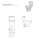CeraStyle NOURA monoblokk WC - WC tartály - öblítőszelep - mély öblítésű