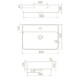CeraStyle HERA - PULTRA ültethető - Top Counter - porcelán mosdó - 60 x 42 cm