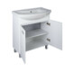 Viva SZQUARE 55 lábon álló fürdőszobabútor Sanovit ZENON 6055 porcelán mosdóval 55 x 44 cm