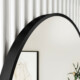 TMP IRON fürdőszobai tükör - FEKETE keret - kerek - 90 cm
