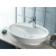 CeraStyle LAL C - PULTRA ültethető - Top Counter - porcelán mosdó - ovális - 60 x 46 cm