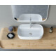 CeraStyle AQUA - PULTRA ültethető - Top Counter - porcelán mosdó - MATT FEHÉR - 60 x 40 cm