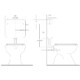 CR DELTA DUO WC tartály - 2 gombos - 8l - alacsony szereléshez 44 x 35 x 12 cm