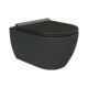 CeraStyle CITY SLIM WC ülőke - MATT FEKETE - duroplast - lecsapódásgátlós - könnyen levehető