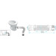 TEXO flexibilis WC bekötőcső Ø 110 x 0,35 m