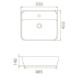 CeraStyle ONE - PULTRA ültethető - Top Counter - porcelán mosdó -  - csaplyukas - 55 x 45 cm