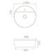 CeraStyle ONE - PULTRA ültethető - Top Counter - porcelán mosdó - csaplyukas -O Ø 42 cm