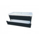 TMP SHARP 105 - FEKETE - fali fürdőszobabútor- Sanovit LUXURY 11105 mosdóval - 105 x 46 cm