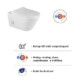 Sanovit AVVA fali WC - BEÉPÍTETT bidé funkcióval - rimless - perem nélküli - mély öblítésű - 53 cm