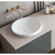Sanovit LAURA - PULTRA ültethető - Top Counter - porcelán mosdó - O - Ø 41 cm