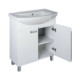 Viva SZQUARE 65 lábon álló fürdőszobabútor Sanovit ZENON 6065 porcelán mosdóval 65 x 47 cm