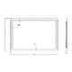 Viva AURA Led TOUCH fürdőszobai tükör - páramenetesítővel - órával - fekvő - 100 x 70 cm