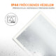 Viva AURA Led TOUCH fürdőszobai tükör - páramenetesítővel - órával - fekvő - 100 x 70 cm