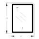 Viva AURA Led TOUCH fürdőszobai tükör - páramenetesítővel - órával - álló - 60 x 80 cm