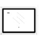 Viva AURA Led TOUCH fürdőszobai tükör - páramenetesítővel - órával - fekvő - 80 x 60 cm