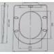 Viva FEKETE BRILLA SLIM XL WC ülőke - duroplast - lecsapódásgátlós - levehető klikk - 46 x 36,5 cm