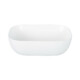 Eros SMILE 3 - PULTRA ültethető - Top Counter - porcelán mosdó - MATT FEHÉR - 46,5 x 32,5 x 13 cm