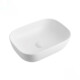 Eros SMILE 3 - PULTRA ültethető - Top Counter - porcelán mosdó - MATT FEHÉR - 46,5 x 32,5 x 13 cm