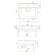 TMP SHARP 60 fali fürdőszobabútor - CeraStyle SHARP - 37100 mosdóval - 60 x 48 cm