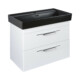 TMP LUX 80 fali fürdőszobabútor - CeraStyle SHARP FEKETE mosdóval - 80 x 48 cm
