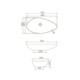 CeraStyle OLIVE - PULTRA ültethető - Top Counter - porcelán mosdó - 60 x 35 cm