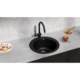 Ulgran U-405-308 Gránit Mosogatótálca - Egymedencés, Kerek, Szemcsés Fekete