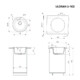 Ulgran U-102-331 Gránit Design Mosogatótálca - Egymedencés, Kerek, Homok