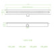 LAVEO SLIM folyóka 800 mm, arany