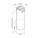 Kluge sziget henger fekete páraelszívó, 39cm