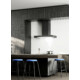 Ciarko Design T-Light 60 cm fekete fali páraelszívó