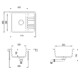 EVIDO Home 45S compact gránit mosogató, antracit  575 x 460 mm,