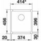 BLANCO SUBLINE 375-U ker. fekete