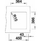 BLANCO SUBLINE 375-U ker. fekete