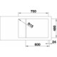 BLANCO LEMIS XL 6S-IF Comp. 2 fur,exc.