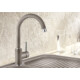 BLANCO MIDA csaptelep, fekete, SILGRANIT-Look, HD