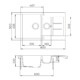 EVIDO Cubo 6S compact gránit mosogató800x500 bézs