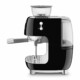 SMEG ŐRLŐVEL KOMBINÁLT ESPRESSO KÁVÉFŐZŐ, retro, fekete