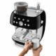 SMEG ŐRLŐVEL KOMBINÁLT ESPRESSO KÁVÉFŐZŐ, retro, fekete