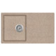 EVIDO Easy 45S gránit mosogató, 760 x 440 mm, avena