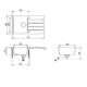 EVIDO Easy 45S gránit mosogató, 760 x 440 mm, antracit