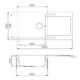 EVIDO Cubo XL 6S gránit mosogató, 1000 x 500 mm, platina