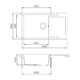 EVIDO Cubo XL 6S compact gránit mosogató, 860 x 500 mm, platina