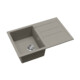 EVIDO Cubo 45S gránit mosogató, 780 x 500 mm, platina